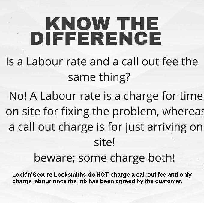 Call out fee vs labour rate