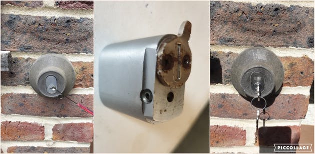 Garage Emergency Release lock picked and new unit fitted due to lost keys.