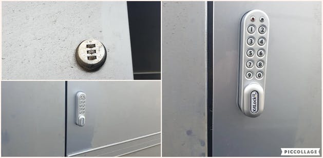 Electronic digilock fitted to Horsebox to improve security from old 3 digit camlock