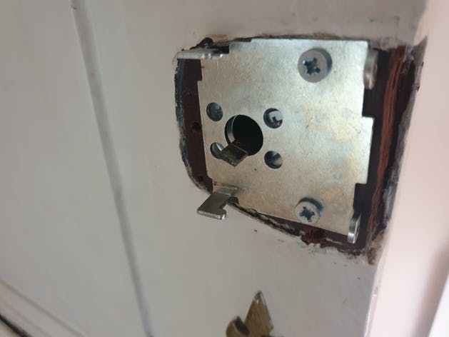 Incorrectly fitted Nightlatch causing problems.