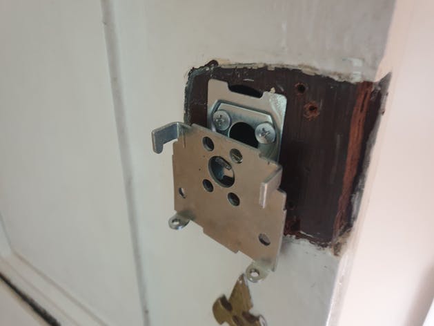 Incorrectly fitted Nightlatch causing problems.