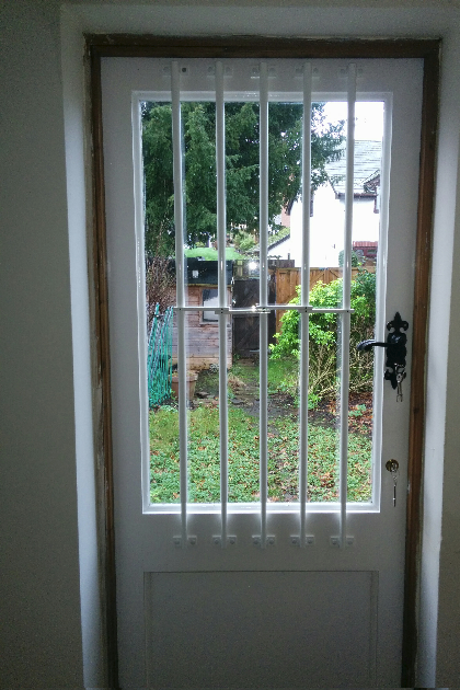 Security Bars fitted to back door